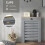 Homcom HOMCOM Radiator Cover with Drawer, Horizontal Slat, 78cm, Grey 4