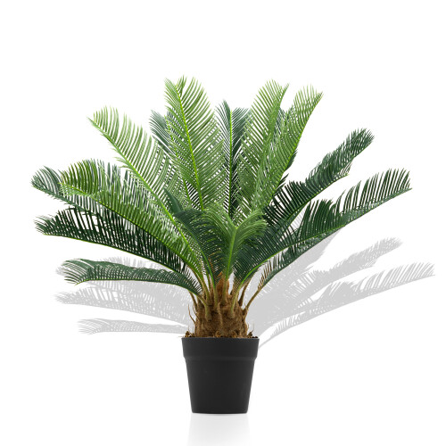 Large Artificial Palm Tree 60cm Cycas Realistic Plant Leaf Design UK