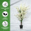 Artificial Cherry Blossom Tree Realistic White Wintersweet Flowers Plant in Pot 6