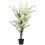 Artificial Cherry Blossom Tree Realistic White Wintersweet Flowers Plant in Pot 1