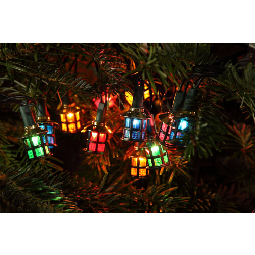 NOMA Victorian Lantern Christmas String Lights 80 Multicolour LED 2
