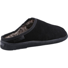 (Black, 6 (Adults')) Hush Puppies Ashton Suede Men's Black Slippers