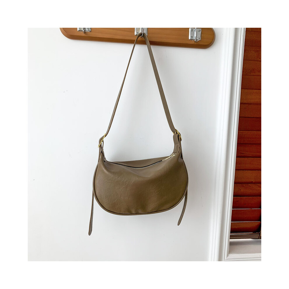 (Khaki) Luxurious Pu Pillow Bag For Women With Spacious Design And Soft Touch In Multiple Colors-image-OPC-PFJRJ2V-NEW