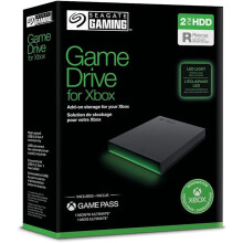 Seagate Game Drive for Xbox, 2TB, External Hard Drive Portable, USB 3.2 Gen 1, Black with built-in green LED bar, 2 year Rescue Services (STKX2000403)