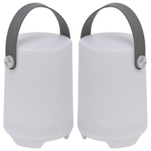 (2) 15cm LED Colour Changing Table Lamp Rechargeable USB Cable IP44