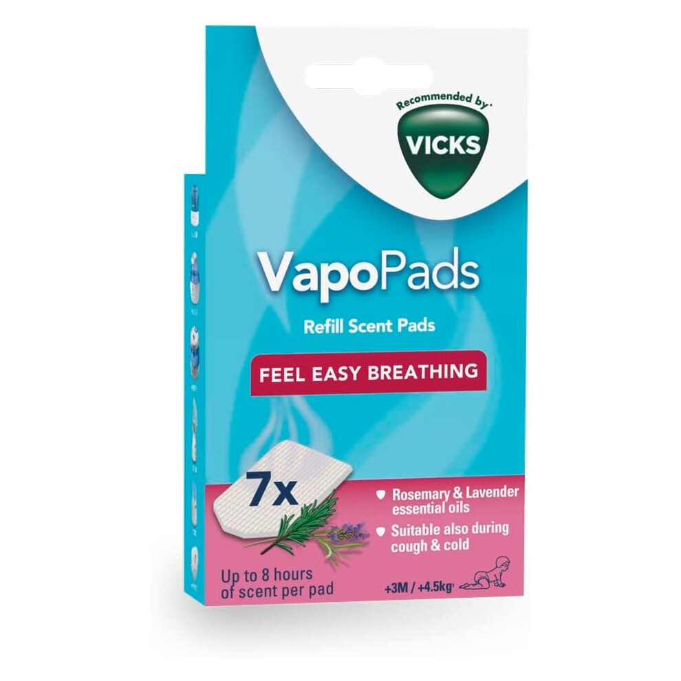 (Vicks VapoPads Rosemary & Lavender - Pads with Essential Oils - Pack of 7 - Compatible with our Humidifiers, Inhalers & ) Vicks Personal Cool Mist Ul