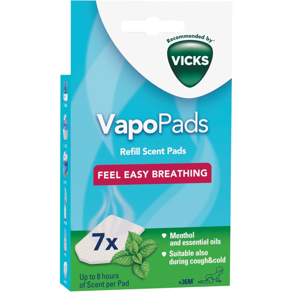 (Vicks VapoPads Menthol - Scented Pads with Essential Oils - Pack of 1 - Compatible with our Humidifiers, Inhalers & Diff) Vicks Personal Cool Mist Ul