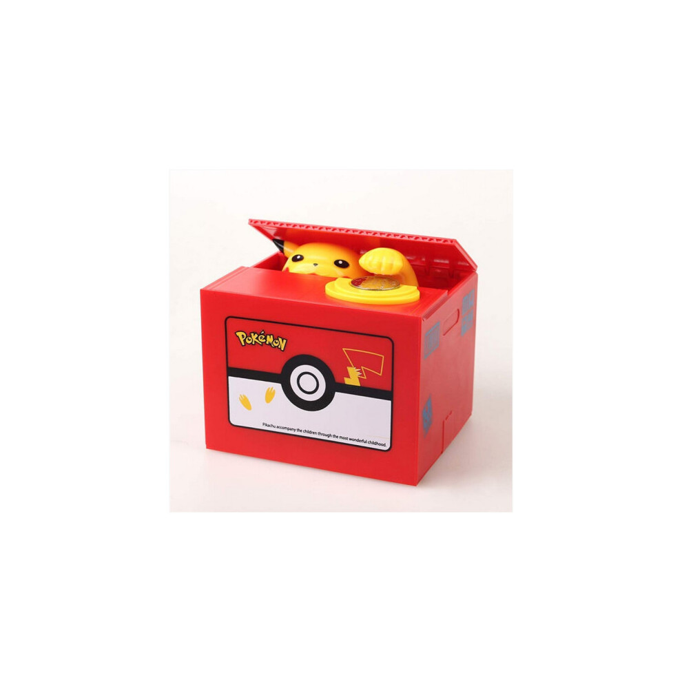 Bonxaif (Pokemon) Kids Cartoon Electric Money Box Stealing Money Piggy Bank Toy With Music
