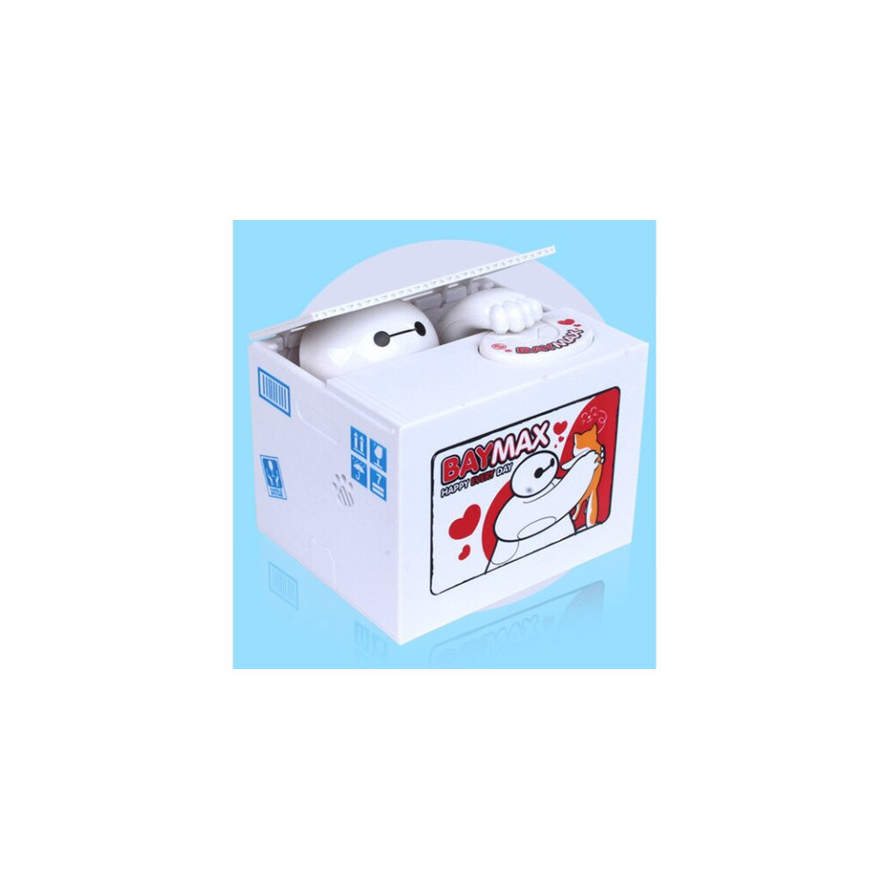 Bonxaif (Baymax) Kids Cartoon Electric Money Box Stealing Money Piggy Bank Toy With Music
