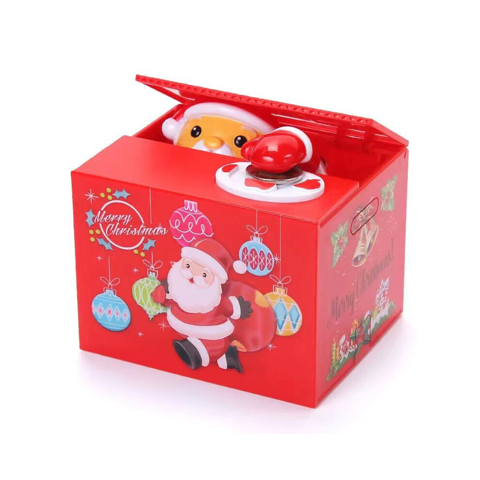 Bonxaif (Santa Claus) Kids Cartoon Electric Money Box Stealing Money Piggy Bank Toy With Music