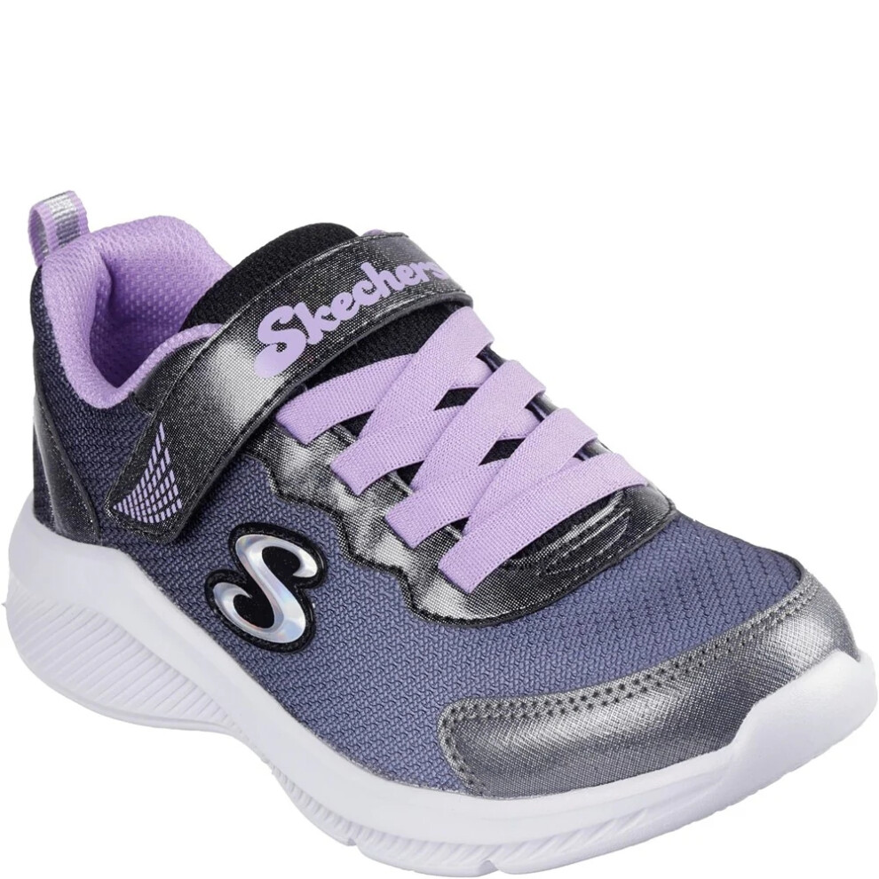 (9.5 UK Child, Black/Lavender) Skechers Girls Sole Swifters Cutie Walk Trainers