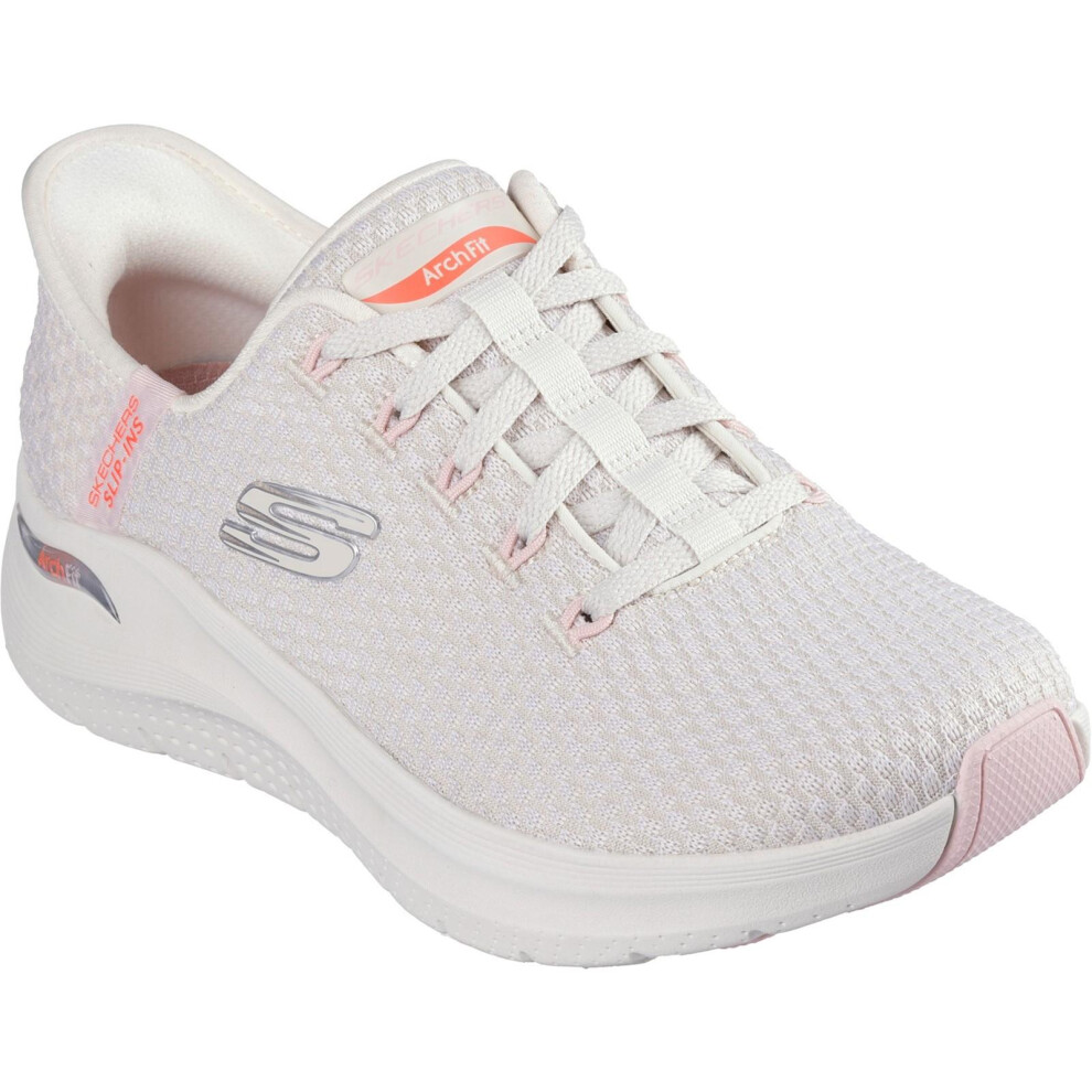 (6 UK, Natural) Skechers Womens/Ladies 2.0 Good Energy Arch Fit Trainers