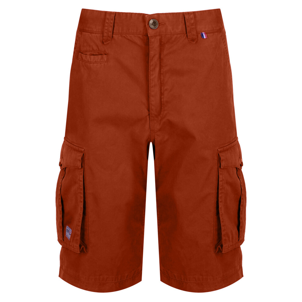 (30in, Delhi Red) Regatta Mens Shorebay Vintage Cargo Shorts