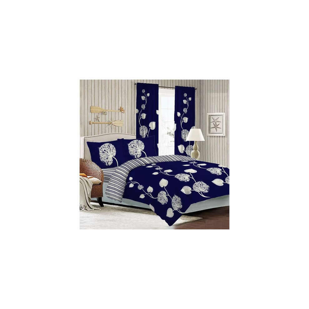 (SLEEP BLUE, Single) New Duvet Set Quilt Cover Fitted Sheet Pillow Cases or Matching Curtains