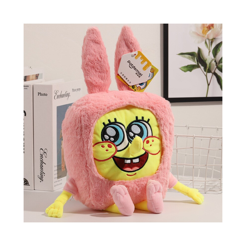 (30cm SpongeBob SquarePants Pink Rabbit) Spongebob Plush Toy Patrick Star Soft Stuffed Doll Christmas Gifts