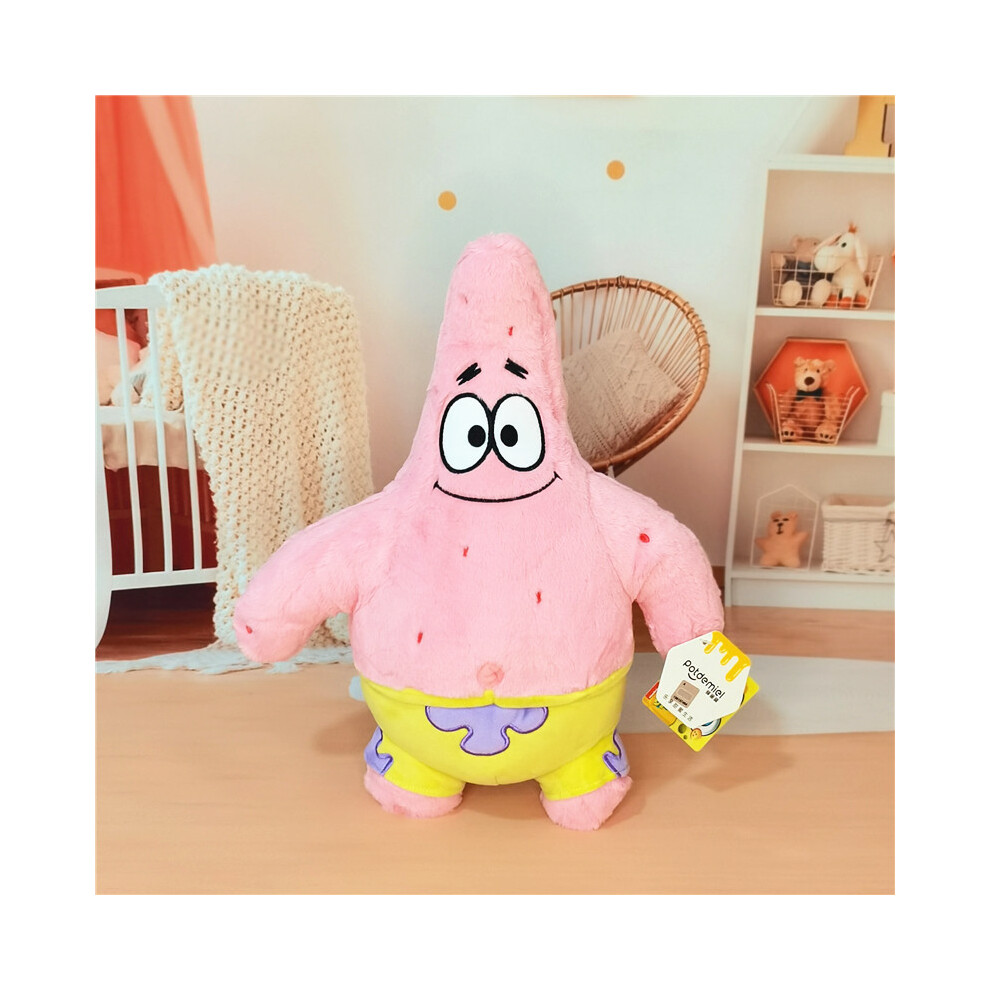 Bonxaif (38Cm Ferret Fleece Pie Star) Spongebob Plush Toy Patrick Star Soft Stuffed Doll Christmas Gifts