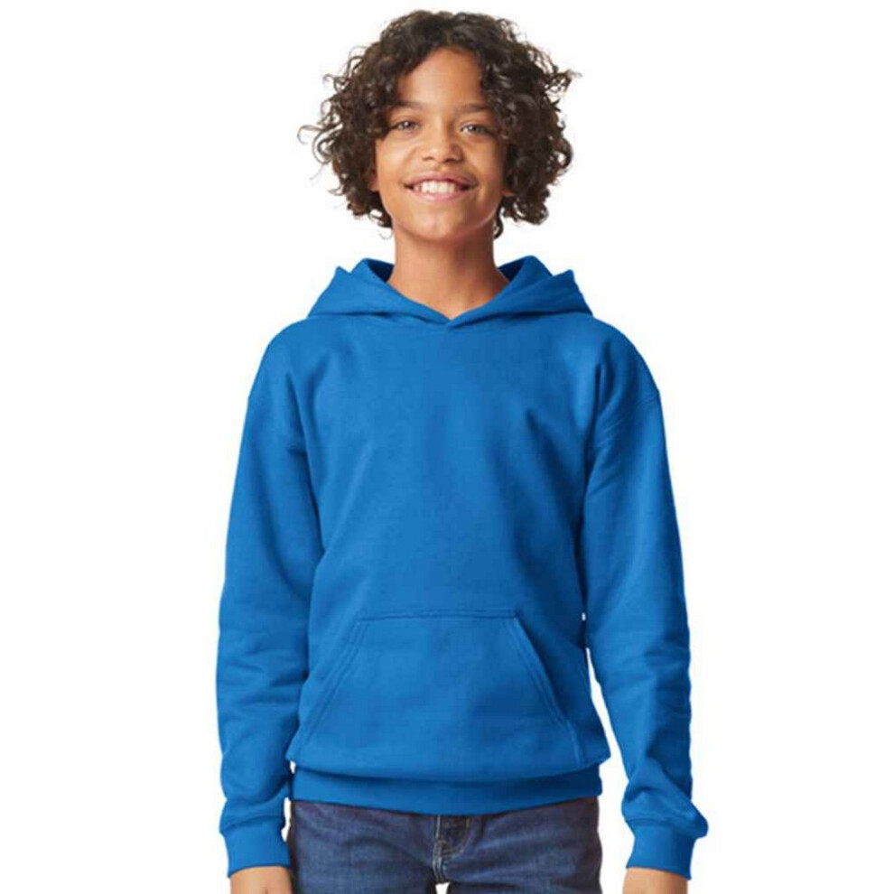 (12-13 Years, Royal Blue) Gildan Childrens/Kids Softstyle Plain Midweight Hoodie
