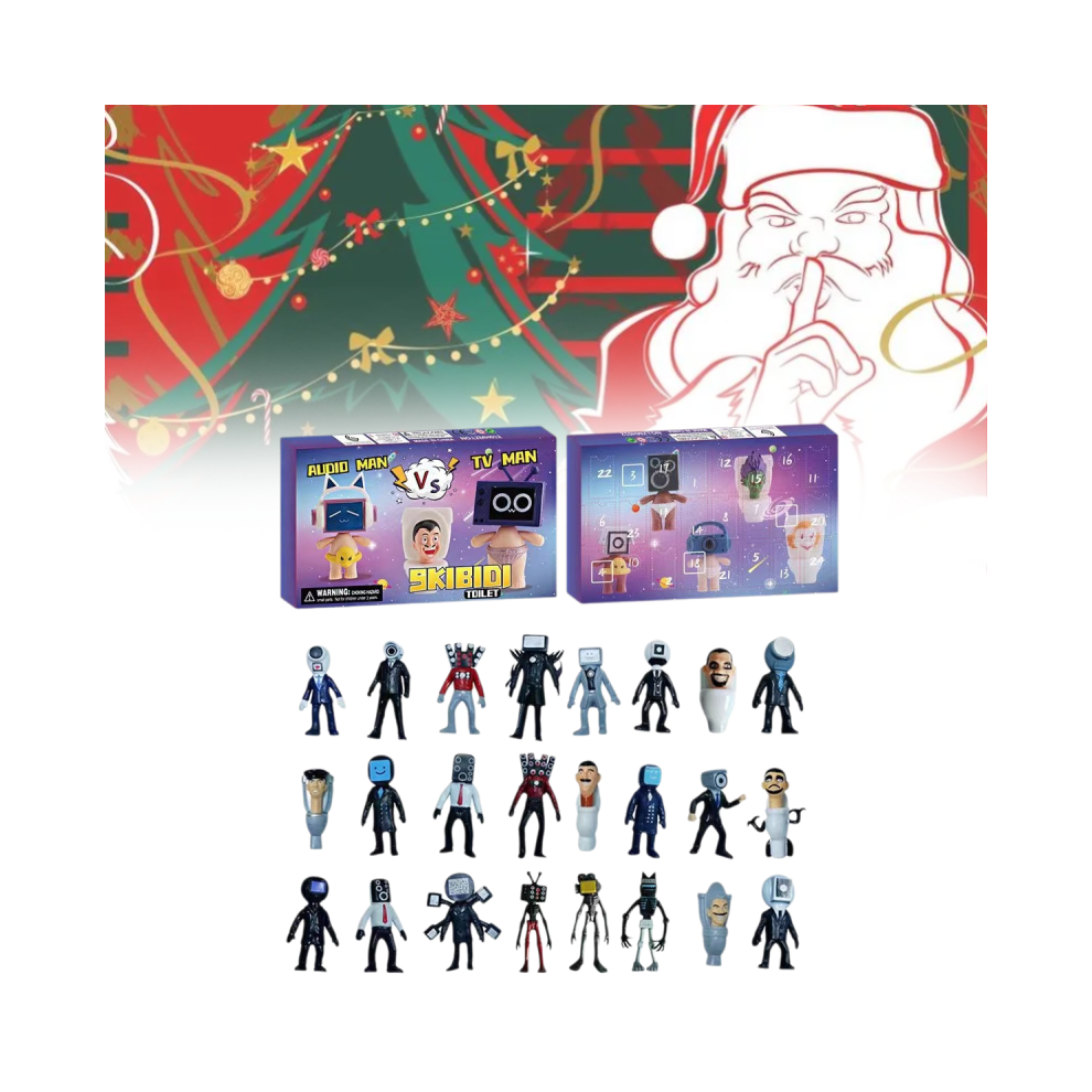 Figures Skibidi Toilet 24 Days Countdown Advent Calendar Blind Box Toy Xmas Gift
