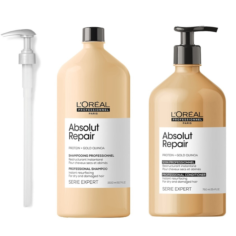 L'Oreal Serie Expert Absolut Repair - Pump - Shampoo 1500ml - Conditioner 750ml