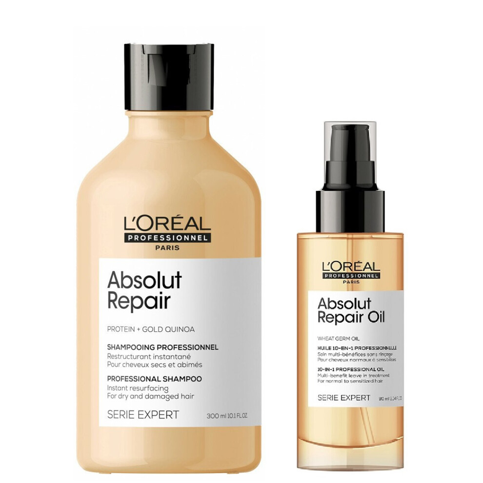 L'Oreal Serie Expert Absolut Repair - Shampoo 300ml - Repair Oil 90ml