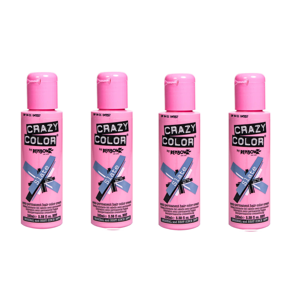 Crazy Color Hair Dye 100Ml - Slate X4