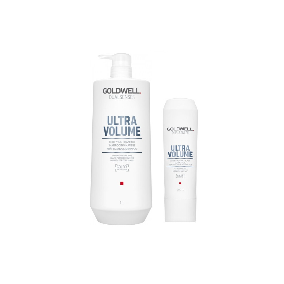 Goldwell Dualsenses Ultra Volume Shampoo 1000ml and Conditioner 200ml