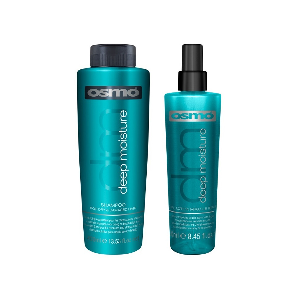 Osmo Deep Moisture Shampoo 400ml and Miracle Repair 250ml