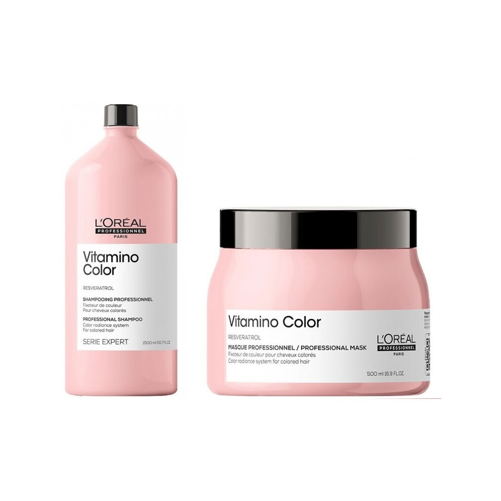 L'Oreal Serie Expert Vitamino Color - Shampoo 1500ml - Mask 500ml