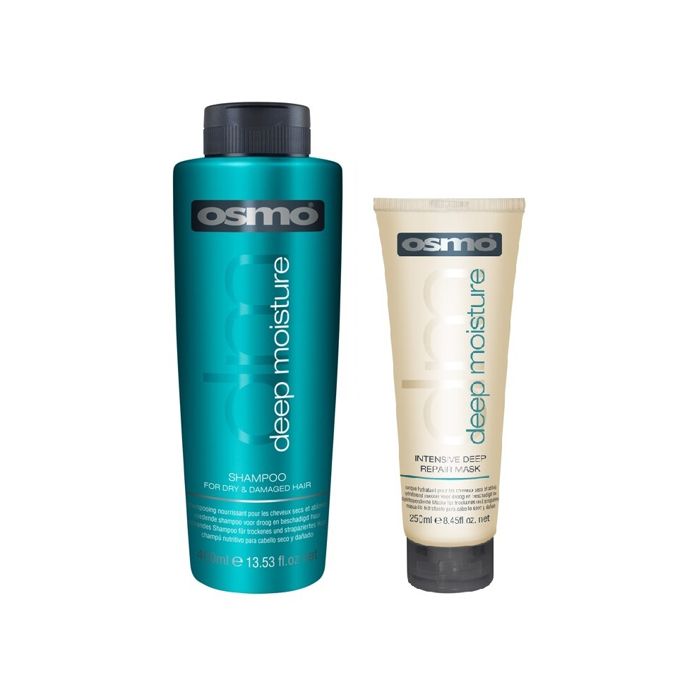 Osmo Deep Moisture Shampoo 400ml and Deep Repair Mask 250ml