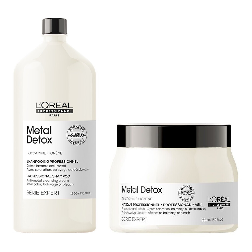 L'Oreal Serie Expert Metal Detox - Shampoo 1500ml - Mask 500ml