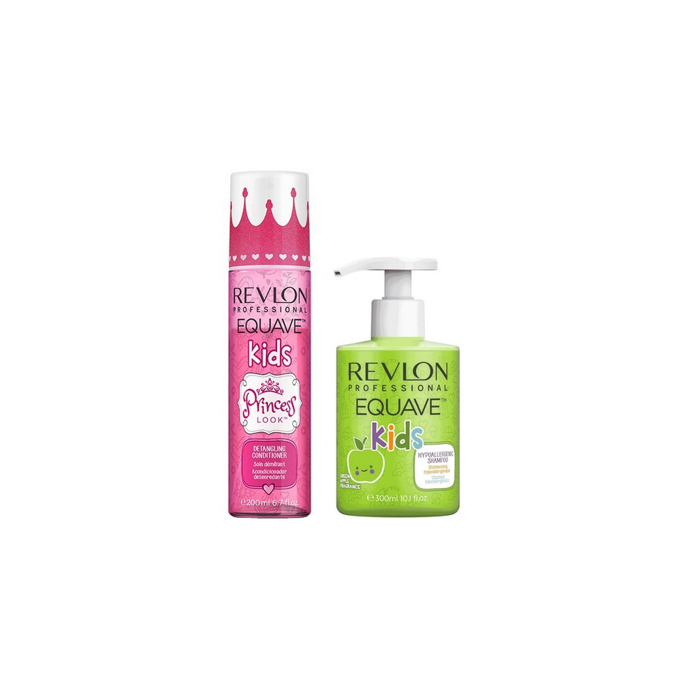 Revlon Equave Kids 2 in 1 Shampoo 300ml and Princess Look Conditioner 200ml