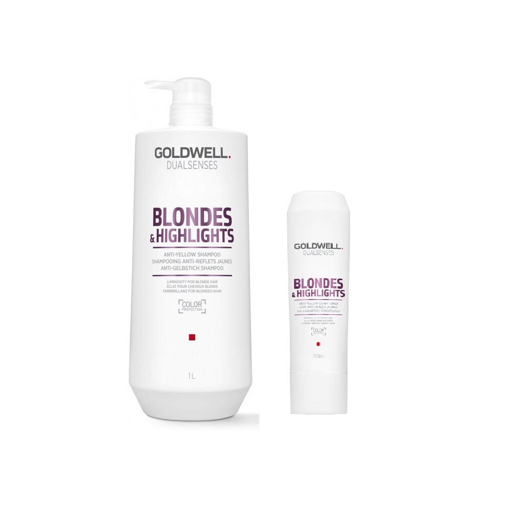 Goldwell Dualsenses Blondes & Highlights A-Y Shampoo 1000ml and Conditioner 200ml