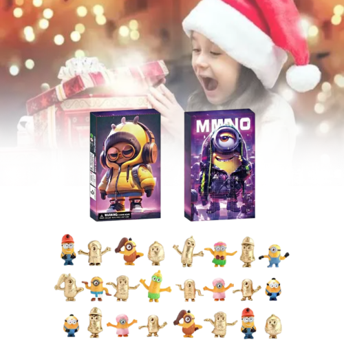 24 Days Advent Calendar Despicable Minions Blind Box Toy Christmas Kids Gift