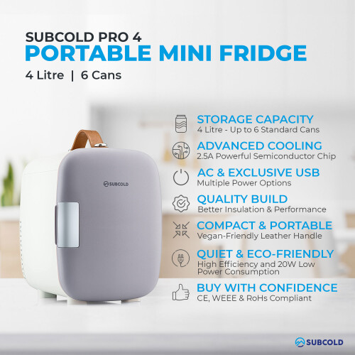 Subcold (Grey) Subcold Pro 4L Mini Fridge 2