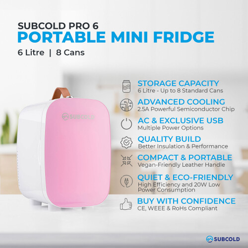 Subcold Subcold Mini Fridge Pro 6L - Pink 1