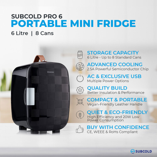 Subcold Subcold Mini Fridge Pro 6L - Chequered Black 1