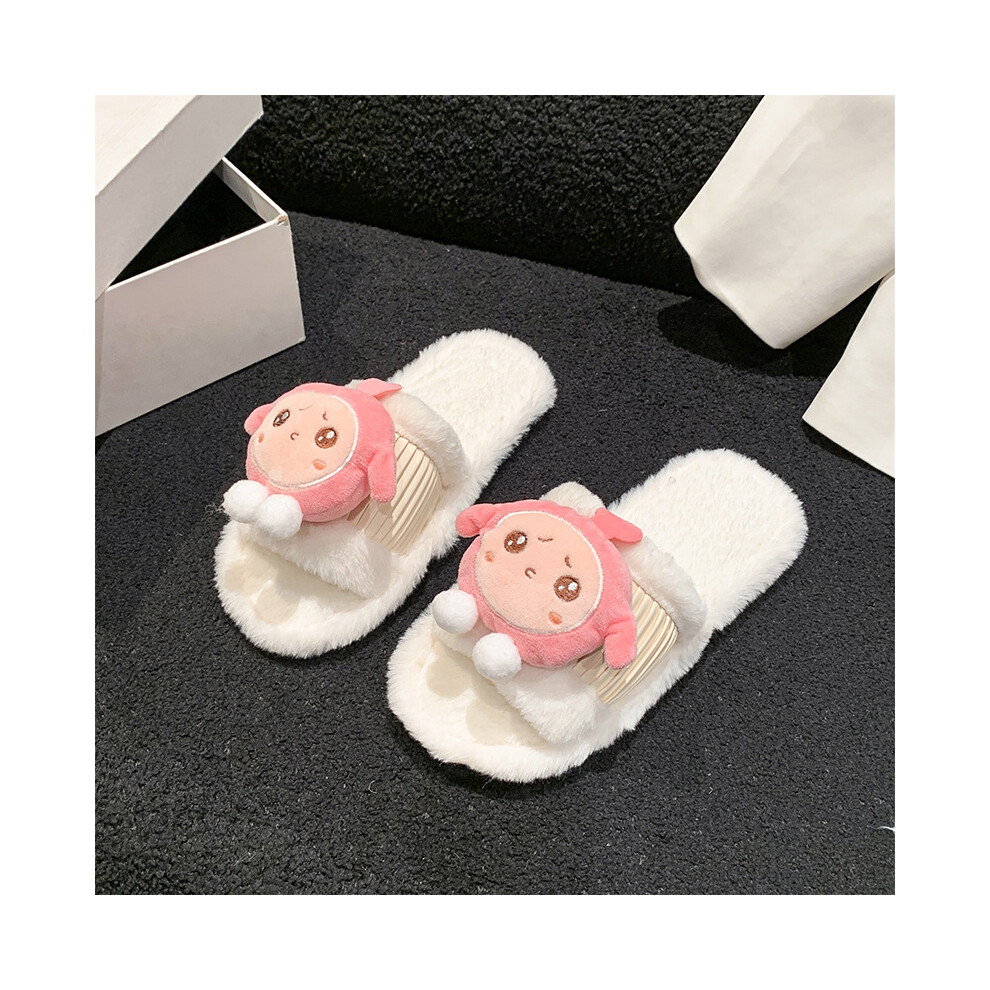 (Beige, 3637) And Cozy Cute Thick Sole Baby Slippers With Cartoon Design For Home Comfort-image-OPC-PFJS9RT-NEW
