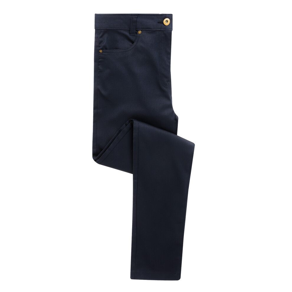(22R, Navy) Premier Womens/Ladies Performance Chinos