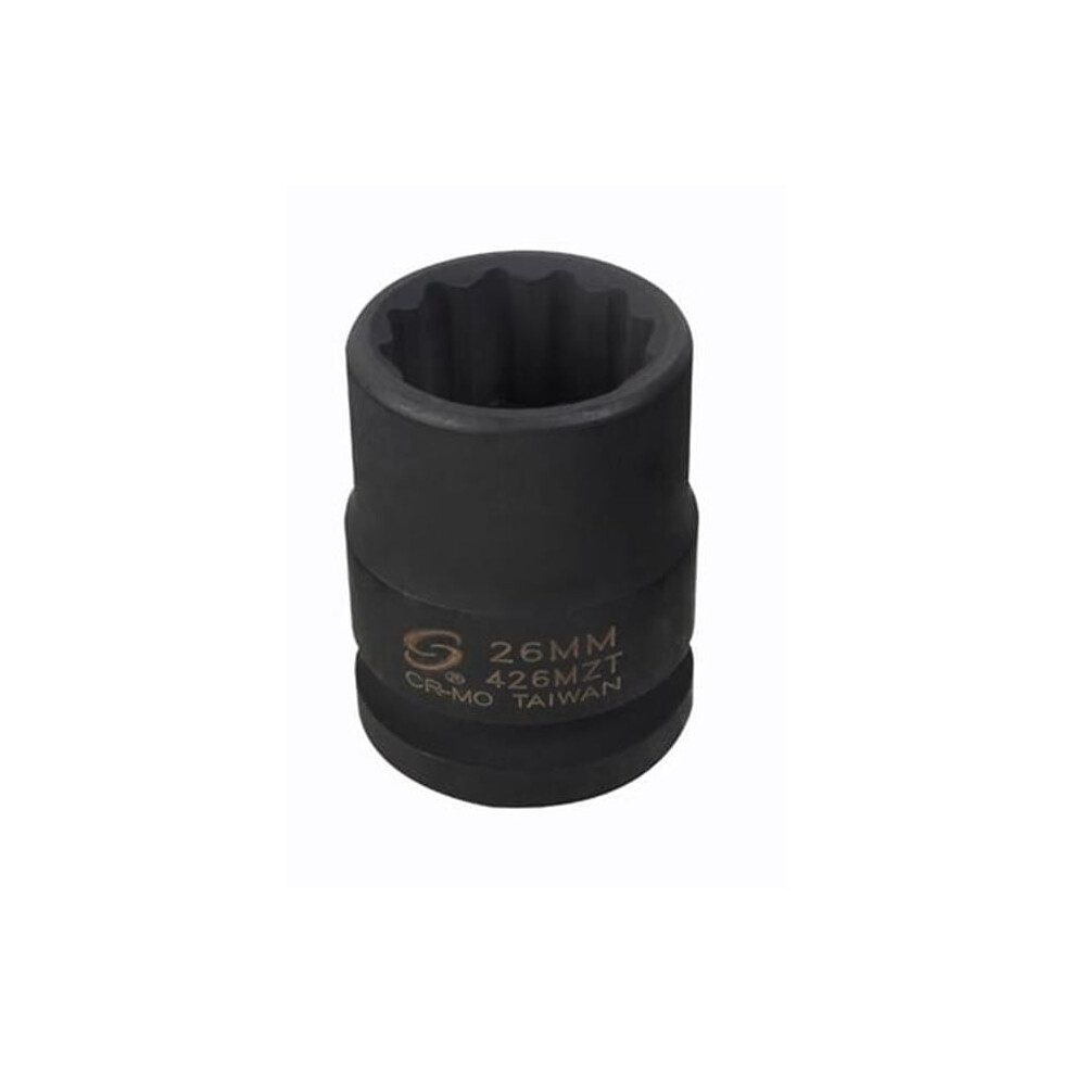 Sunex Tools Su424mzt 3/4 Inch Drive 24Mm 12 Point Thin Wall Impact Socket 613364024683