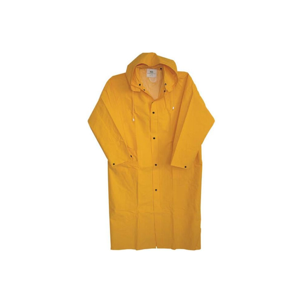 Boss Gloves 48in. Extra Large Yellow 35mm Lined PVC Raincoat  3PR8000YX