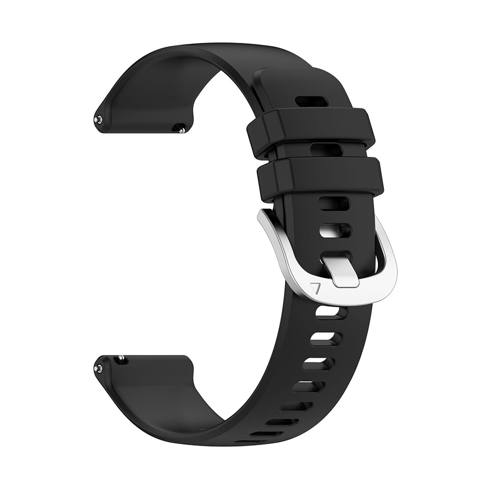 (22Mm, ) Watch Strap For Garmin/Huawei/Xiaomi/Amazfit/Samsung Silicone Strap Glossy Strap Accessories Black 663250733694