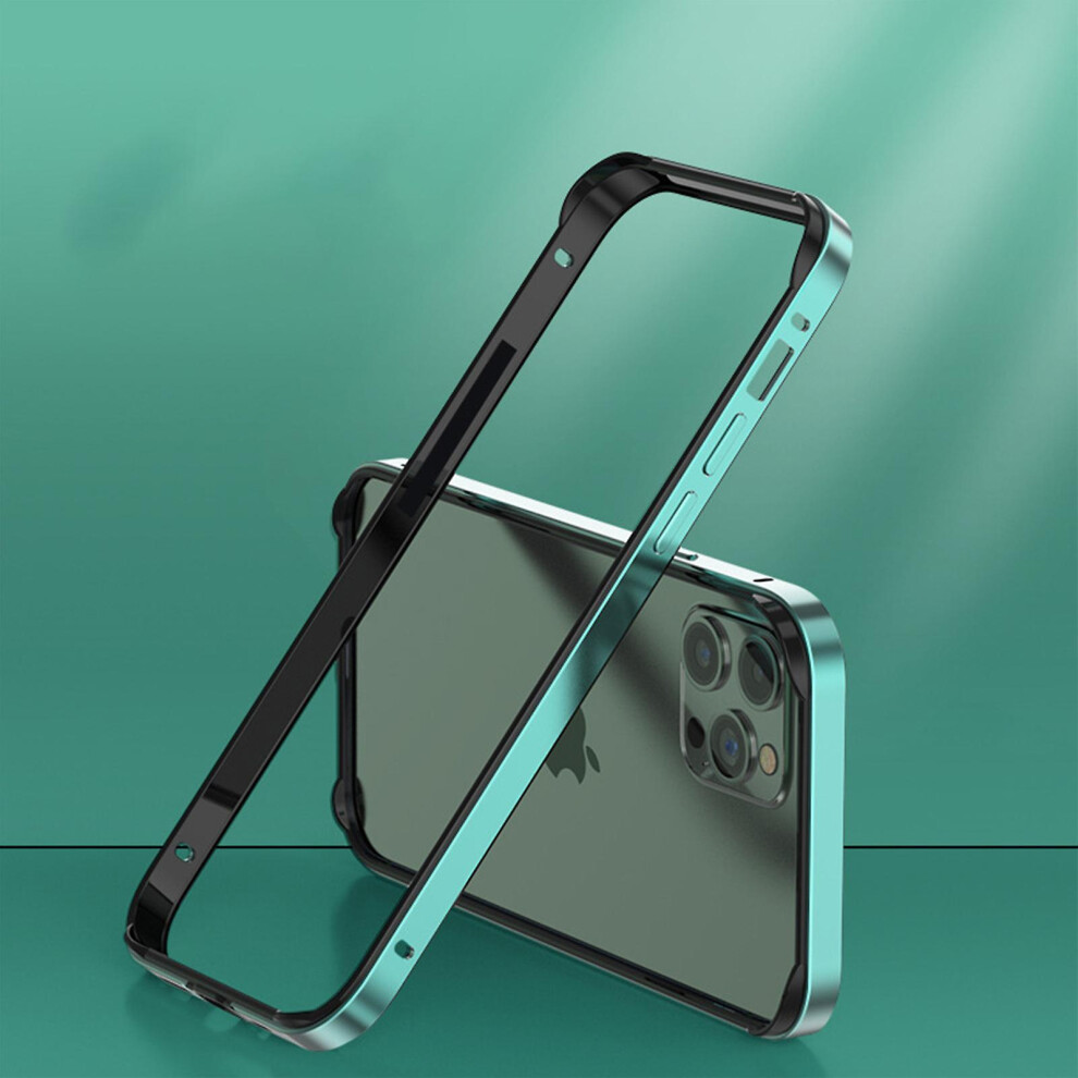 (Green) Aluminum Metal Bumper Frame Hard Case For Iphone 15, Slim Armor Cover With Soft Tpu Inner, Raised Edge Protection Green 9372166144197
