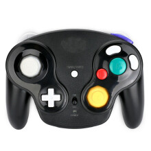 (Black) Wireless Gamepad Controller with 2.4G Adapter, Gamepads Joystick for NGC GameCube Video Game Console