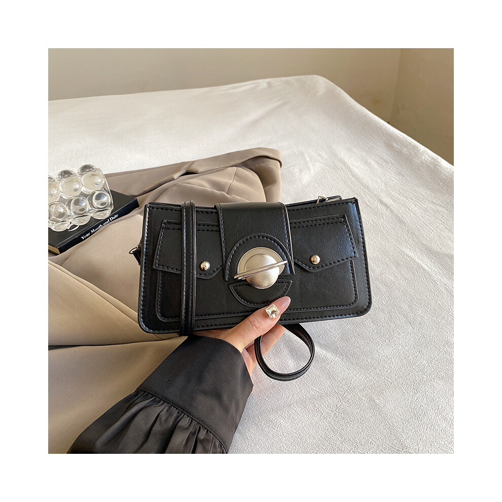 (Black) Trendy Pu Leather Small Square Bag For Women In Elegant Black White Brown Silver Colors-image-OPC-PFJSV6P-NEW