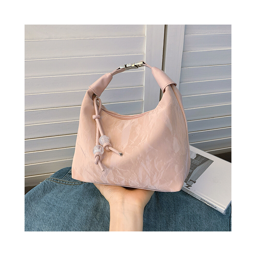 (Pink) Stylishly Designed Womens Medium Pillow Bag With Single Shoulder Strap In Pu-image-OPC-PFJSXQT-NEW