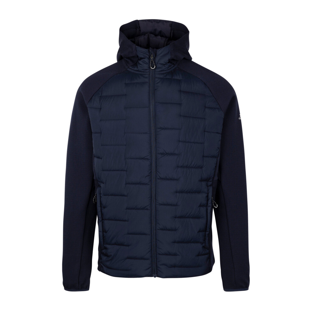 (S, Navy) Trespass Mens Heber Hybrid Hoodie