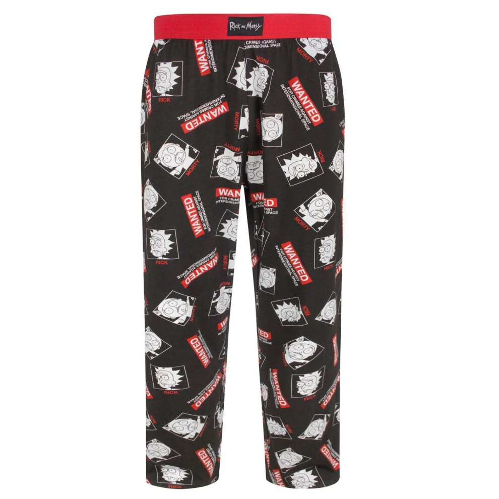 Rick And Morty Mens Wanted Loungepants