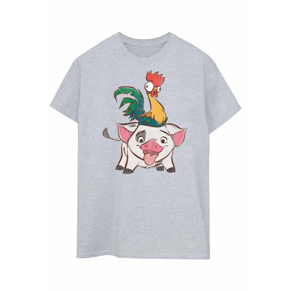 Moana Hei Hei And Pua Cotton Boyfriend T-Shirt