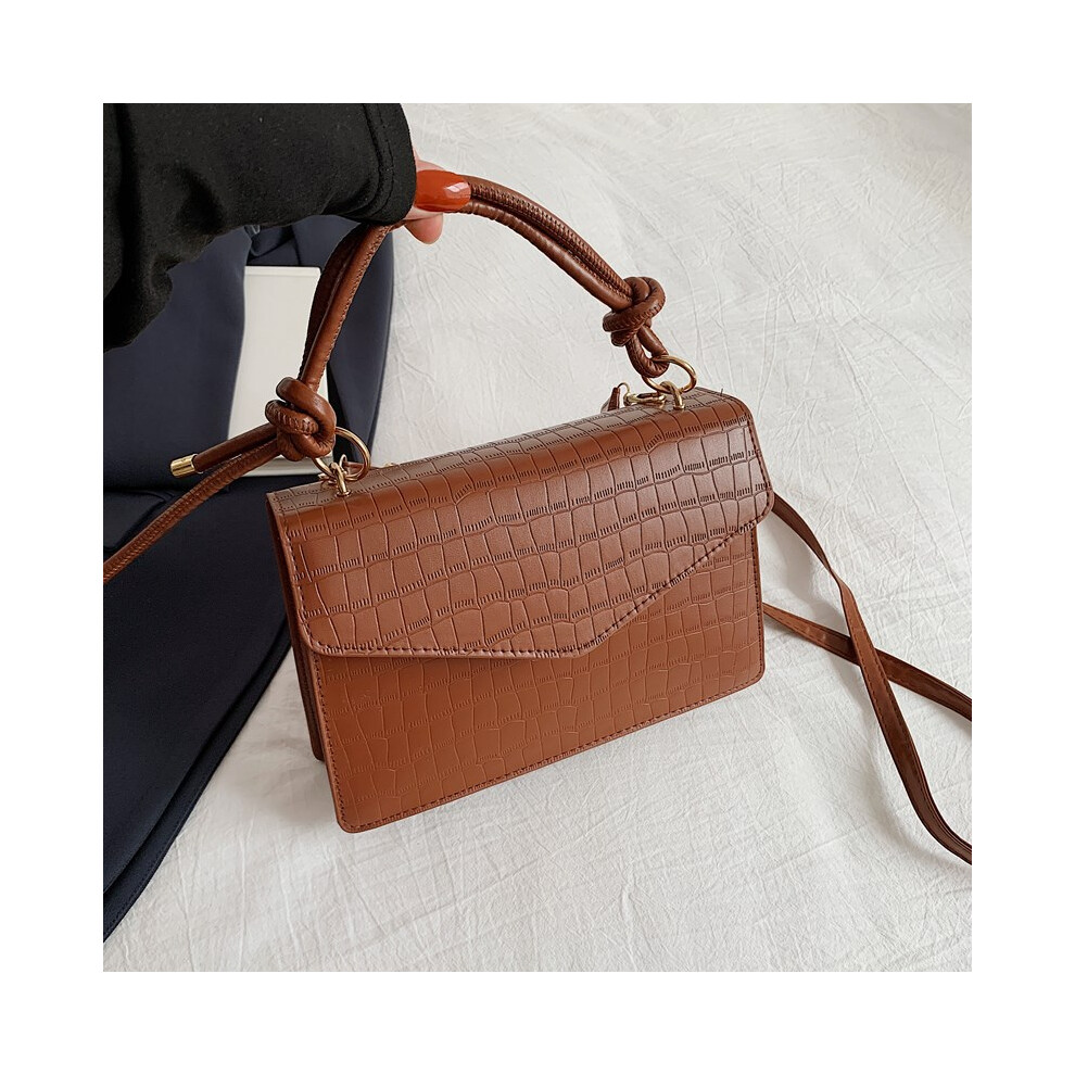 (Coffee) Retro Stylish Womens Shoulder Bag Elegant Casual Mini Square Handbag With Phone Pocket-image-OPC-PFJTFPV-NEW