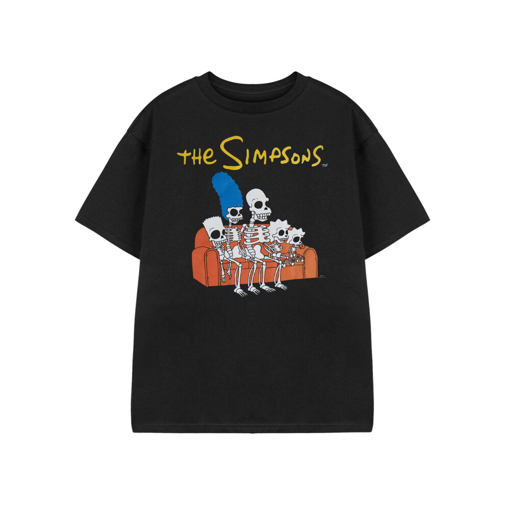 (13-14 Years) The Simpsons Short Sleeved T-Shirt (Boys Black)